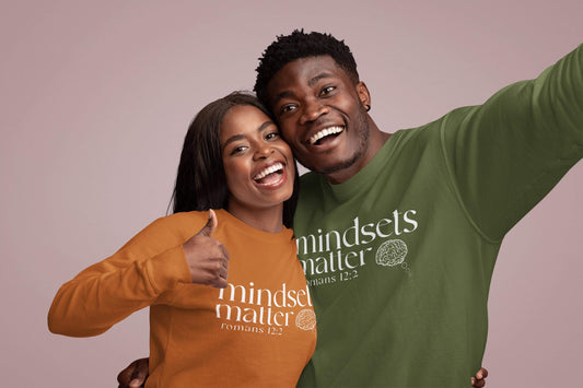 Mindsets Matters Unisex Orange Fall Sweatshirt