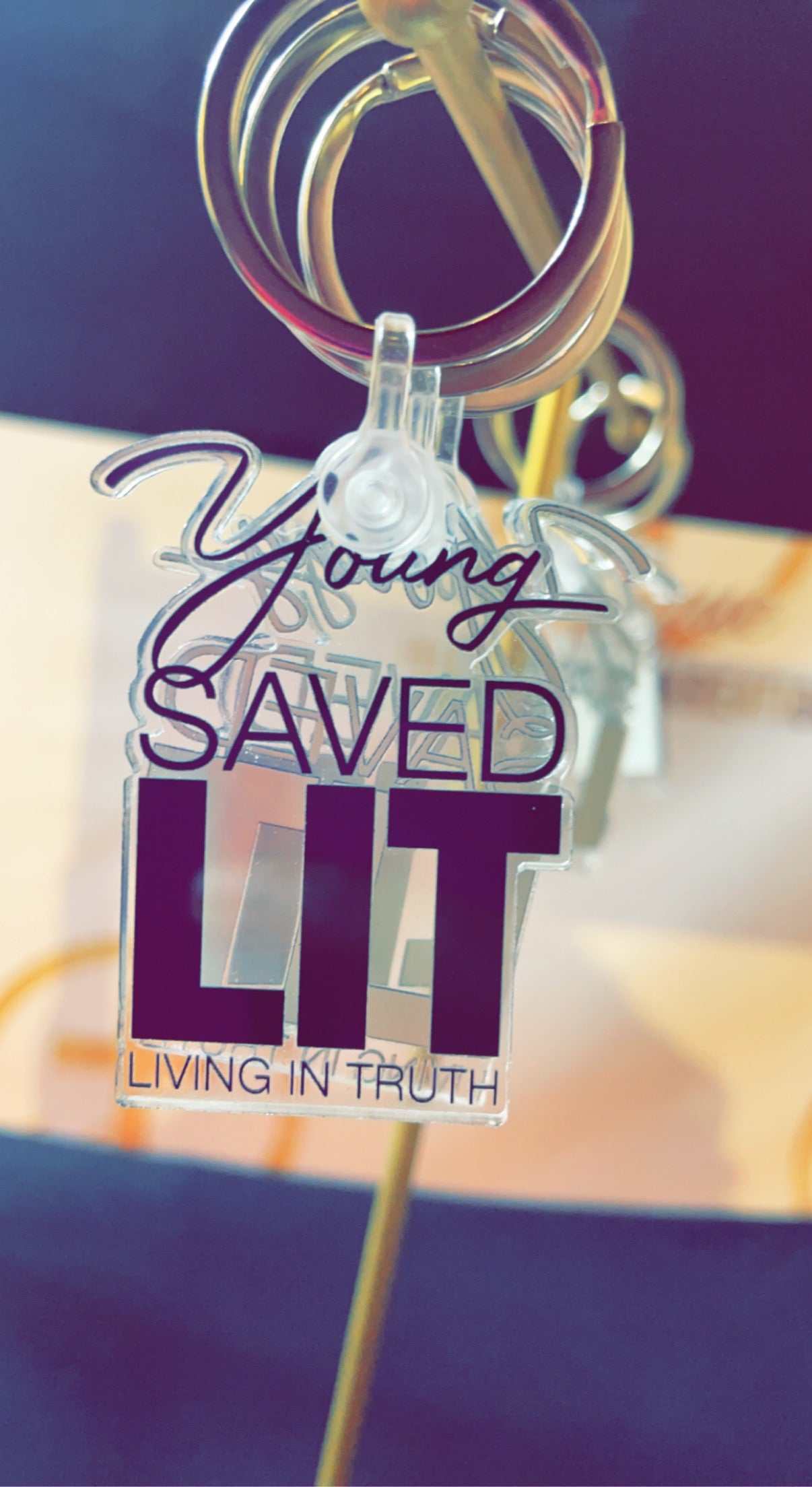 Young, Saved, and L.I.T Keychain